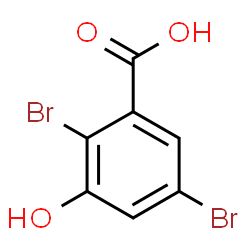 ChemSpider 2D Image | 2,5-Dibromo-3-hydroxybenzoic acid | C7H4Br2O3