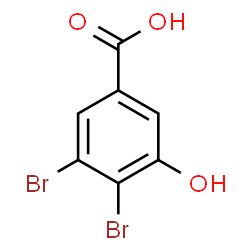 ChemSpider 2D Image | 3,4-Dibromo-5-hydroxybenzoic acid | C7H4Br2O3