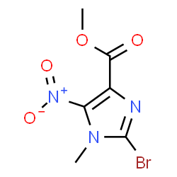ChemSpider 2D Image | Methyl 2-bromo-1-methyl-5-nitro-1H-imidazole-4-carboxylate | C6H6BrN3O4
