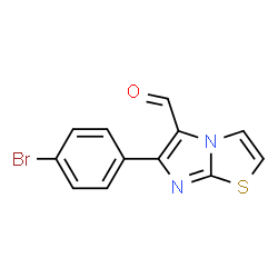 ChemSpider 2D Image | 6-(4-bromophenyl)imidazo[2,1-b]thiazole-5-carbaldehyde | C12H7BrN2OS