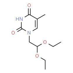 ChemSpider 2D Image | 1-(2,2-Diethoxyethyl)-5-methyl-2,4(1H,3H)-pyrimidinedione | C11H18N2O4