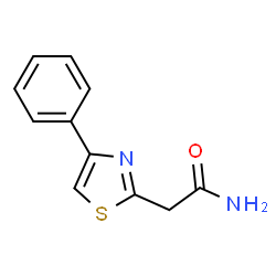 ChemSpider 2D Image | 2-(4-Phenyl-1,3-thiazol-2-yl)acetamide | C11H10N2OS