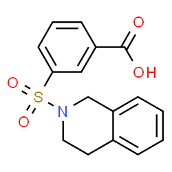 ChemSpider 2D Image | 3-(3,4-dihydro-1H-isoquinoline-2-sulfonyl)benzoic acid | C16H15NO4S