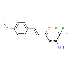 ChemSpider 2D Image | (1E,4E)-5-Amino-6,6,6-trifluoro-1-(4-methoxyphenyl)-1,4-hexadien-3-one | C13H12F3NO2