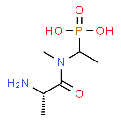 ChemSpider 2D Image | N-Methyl-N-(1-phosphonoethyl)-L-alaninamide | C6H15N2O4P