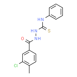 ChemSpider 2D Image | 2-(3-Chloro-4-methylbenzoyl)-N-phenylhydrazinecarbothioamide | C15H14ClN3OS