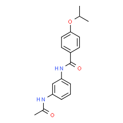 ChemSpider 2D Image | N-(3-Acetamidophenyl)-4-isopropoxybenzamide | C18H20N2O3