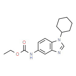 ChemSpider 2D Image | Ethyl (1-cyclohexyl-1H-benzimidazol-5-yl)carbamate | C16H21N3O2