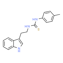 ChemSpider 2D Image | 1-[2-(1H-Indol-3-yl)ethyl]-3-(4-methylphenyl)thiourea | C18H19N3S