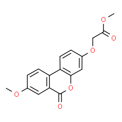 ChemSpider 2D Image | Methyl [(8-methoxy-6-oxo-6H-benzo[c]chromen-3-yl)oxy]acetate | C17H14O6