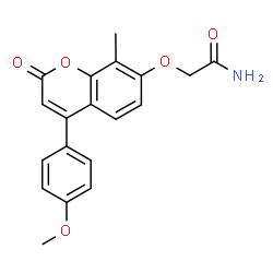 ChemSpider 2D Image | 2-{[4-(4-Methoxyphenyl)-8-methyl-2-oxo-2H-chromen-7-yl]oxy}acetamide | C19H17NO5