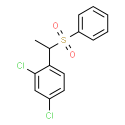 ChemSpider 2D Image | 2,4-Dichloro-1-[1-(phenylsulfonyl)ethyl]benzene | C14H12Cl2O2S