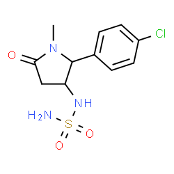 ChemSpider 2D Image | N-[2-(4-Chlorophenyl)-1-methyl-5-oxo-3-pyrrolidinyl]sulfuric diamide | C11H14ClN3O3S