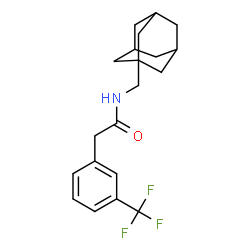 ChemSpider 2D Image | N-(Adamantan-1-ylmethyl)-2-[3-(trifluoromethyl)phenyl]acetamide | C20H24F3NO