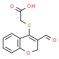 ChemSpider 2D Image | [(3-Formyl-2H-chromen-4-yl)sulfanyl]acetic acid | C12H10O4S