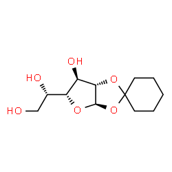 ChemSpider 2D Image | 1,2-O-1,1-Cyclohexanediyl-beta-L-galactofuranose | C12H20O6