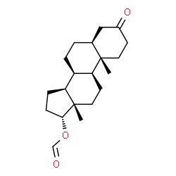 ChemSpider 2D Image | (5alpha,8alpha,17alpha)-3-Oxoandrostan-17-yl formate | C20H30O3