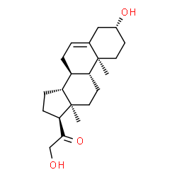 ChemSpider 2D Image | (3beta,9beta,10alpha,13alpha,14beta)-3,21-Dihydroxypregn-5-en-20-one | C21H32O3