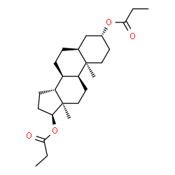 ChemSpider 2D Image | (3alpha,5beta,8alpha,10alpha,14beta,17alpha)-Androstane-3,17-diyl dipropanoate | C25H40O4