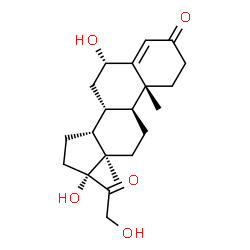 ChemSpider 2D Image | (6beta,9beta,13alpha)-6,17,21-Trihydroxypregn-4-ene-3,20-dione | C21H30O5