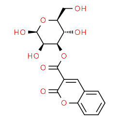 ChemSpider 2D Image | 3-O-[(2-Oxo-2H-chromen-3-yl)carbonyl]-beta-L-mannopyranose | C16H16O9