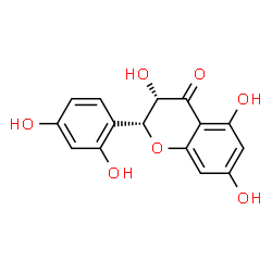 ChemSpider 2D Image | (2R,3S)-2-(2,4-Dihydroxyphenyl)-3,5,7-trihydroxy-2,3-dihydro-4H-chromen-4-one | C15H12O7