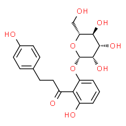 ChemSpider 2D Image | 3-Hydroxy-2-[3-(4-hydroxyphenyl)propanoyl]phenyl beta-D-mannopyranoside | C21H24O9