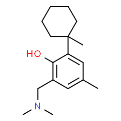 ChemSpider 2D Image | 2-[(Dimethylamino)methyl]-4-methyl-6-(1-methylcyclohexyl)phenol | C17H27NO