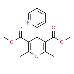 ChemSpider 2D Image | Dimethyl 1',2',6'-trimethyl-1',4'-dihydro-2,4'-bipyridine-3',5'-dicarboxylate | C17H20N2O4