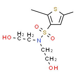 ChemSpider 2D Image | N,N-Bis(2-hydroxyethyl)-2,5-dimethyl-3-thiophenesulfonamide | C10H17NO4S2