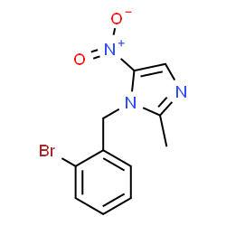 ChemSpider 2D Image | 1-(2-Bromobenzyl)-2-methyl-5-nitro-1H-imidazole | C11H10BrN3O2