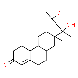 ChemSpider 2D Image | (8alpha,9beta,10alpha,14beta,17alpha,20S)-17,20-Dihydroxypregn-4-en-3-one | C21H32O3