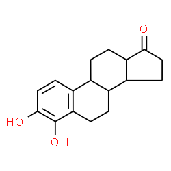 ChemSpider 2D Image | (9beta,13alpha,14beta)-3,4-Dihydroxyestra-1,3,5(10)-trien-17-one | C18H22O3