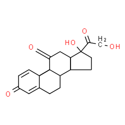 ChemSpider 2D Image | (9beta)-17,21-Dihydroxypregna-1,4-diene-3,11,20-trione | C21H26O5