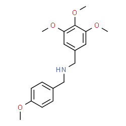ChemSpider 2D Image | N-(4-methoxybenzyl)-N-(3,4,5-trimethoxybenzyl)amine | C18H23NO4