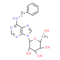ChemSpider 2D Image | N-Benzyl-9-(beta-L-talopyranosyl)-9H-purin-6-amine | C18H21N5O5