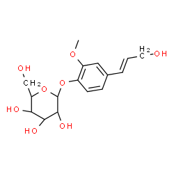 ChemSpider 2D Image | 4-[(1E)-3-Hydroxy-1-propen-1-yl]-2-methoxyphenyl alpha-L-galactopyranoside | C16H22O8