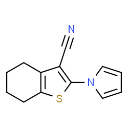 ChemSpider 2D Image | 2-Pyrrol-1-yl-4,5,6,7-tetrahydro-benzo[b]thiophene-3-carbonitrile | C13H12N2S