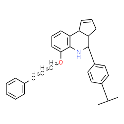 ChemSpider 2D Image | (3aS,4R,9bS)-4-(4-Isopropylphenyl)-6-(3-phenylpropoxy)-3a,4,5,9b-tetrahydro-3H-cyclopenta[c]quinoline | C30H33NO