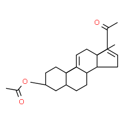 ChemSpider 2D Image | (3alpha,5alpha,8alpha,10alpha,13alpha)-20-Oxopregna-9(11),16-dien-3-yl acetate | C23H32O3
