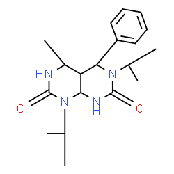 ChemSpider 2D Image | (4R,4aR,5S,8aR)-1,6-Diisopropyl-4-methyl-5-phenylhexahydropyrimido[4,5-d]pyrimidine-2,7(1H,3H)-dione | C19H28N4O2