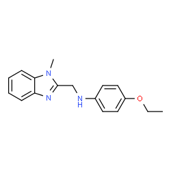 ChemSpider 2D Image | 4-Ethoxy-N-[(1-methyl-1H-benzimidazol-2-yl)methyl]aniline | C17H19N3O