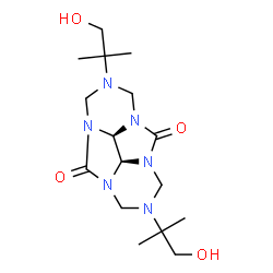 ChemSpider 2D Image | 2,6-Bis(1-hydroxy-2-methyl-2-propanyl)hexahydro-1H,5H-2,3a,4a,6,7a,8a-hexaazacyclopenta[def]fluorene-4,8-dione | C16H28N6O4