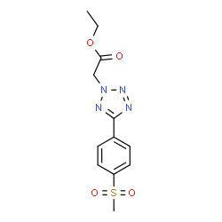 ChemSpider 2D Image | Ethyl {5-[4-(methylsulfonyl)phenyl]-2H-tetrazol-2-yl}acetate | C12H14N4O4S