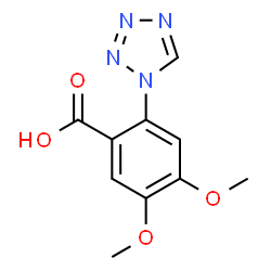 ChemSpider 2D Image | 4,5-Dimethoxy-2-(1H-tetrazol-1-yl)benzoic acid | C10H10N4O4