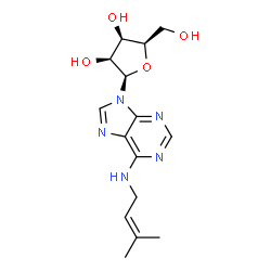 ChemSpider 2D Image | 9-(beta-D-Lyxofuranosyl)-N-(3-methyl-2-buten-1-yl)-9H-purin-6-amine | C15H21N5O4