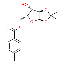 ChemSpider 2D Image | 1,2-O-Isopropylidene-5-O-(4-methylbenzoyl)-alpha-D-xylofuranose | C16H20O6