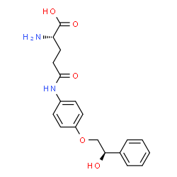 ChemSpider 2D Image | N-{4-[(2R)-2-Hydroxy-2-phenylethoxy]phenyl}-L-glutamine | C19H22N2O5