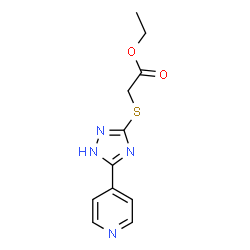 ChemSpider 2D Image | Ethyl {[5-(4-pyridinyl)-1H-1,2,4-triazol-3-yl]sulfanyl}acetate | C11H12N4O2S