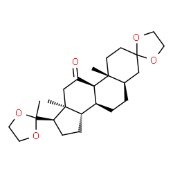 ChemSpider 2D Image | (5R,8S,9R,10R,13S,14S,17R)-10,13-Dimethyl-17-(2-methyl-1,3-dioxolan-2-yl)tetradecahydrospiro[cyclopenta[a]phenanthrene-3,2'-[1,3]dioxolan]-11(2H)-one | C25H38O5